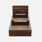 Hunky Single Bed in Sheesham Finish with Box Storage