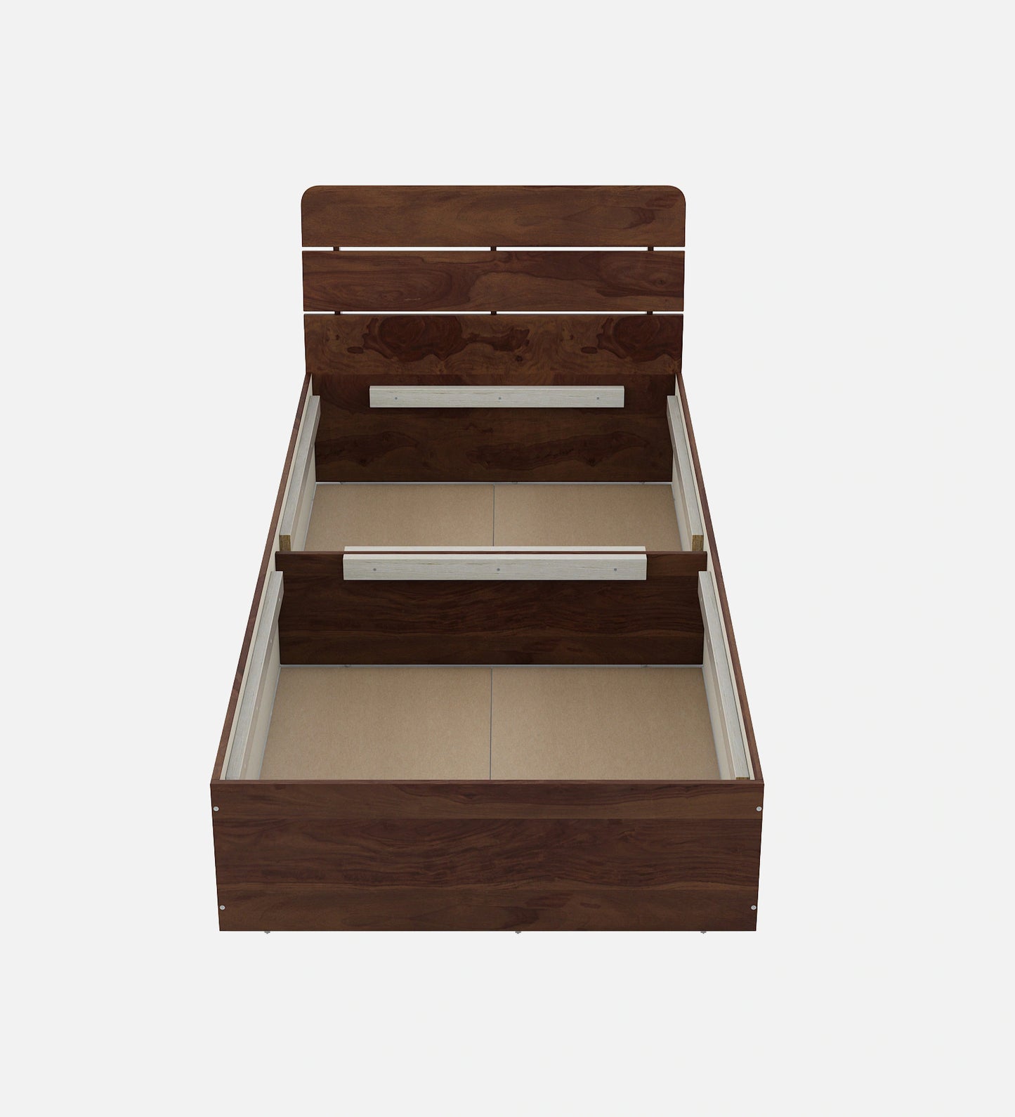Hunky Single Bed in Sheesham Finish with Box Storage