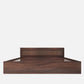 Hunky Jipssy King Size Bed with Box Storage in Walnut Melamine Finish