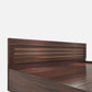 Hunky Jipssy King Size Bed with Box Storage in Walnut Melamine Finish