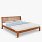 Luxurious Solid Wood Queen Size Bed in Brown Finish