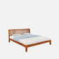 Luxurious Solid Wood Queen Size Bed in Brown Finish