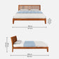 Luxurious Solid Wood Queen Size Bed in Brown Finish