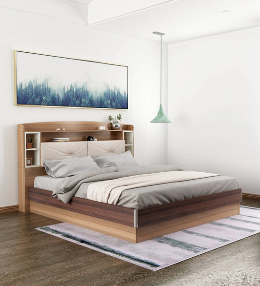 Hunky TeakLift Queen Bed With Hydraulic Storage
