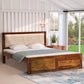 Hunky Pearl Queen Size Bed in Brown Finish