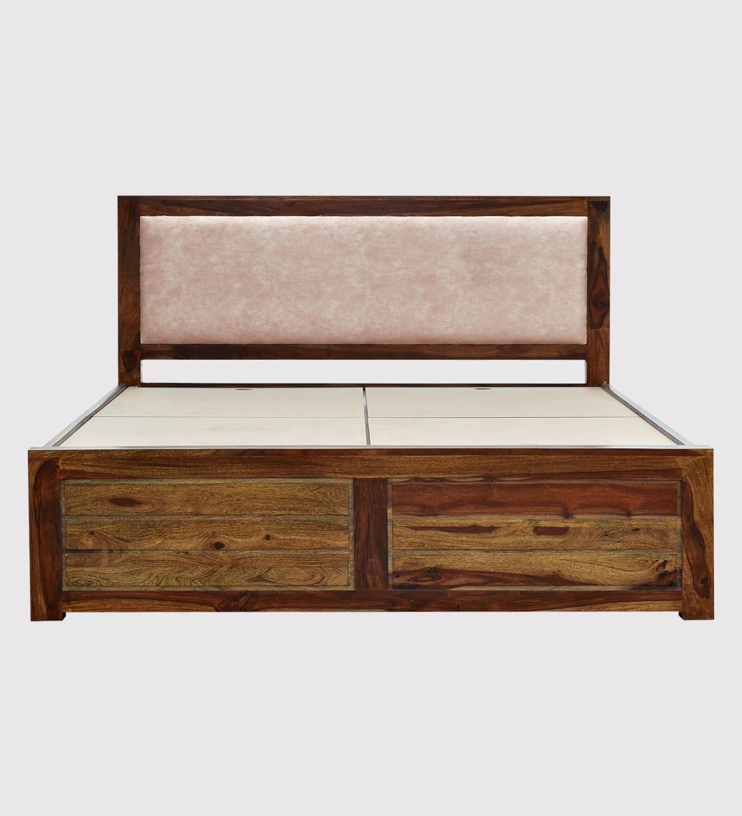 Hunky Pearl Queen Size Bed in Brown Finish