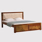 Hunky Pearl Queen Size Bed in Brown Finish