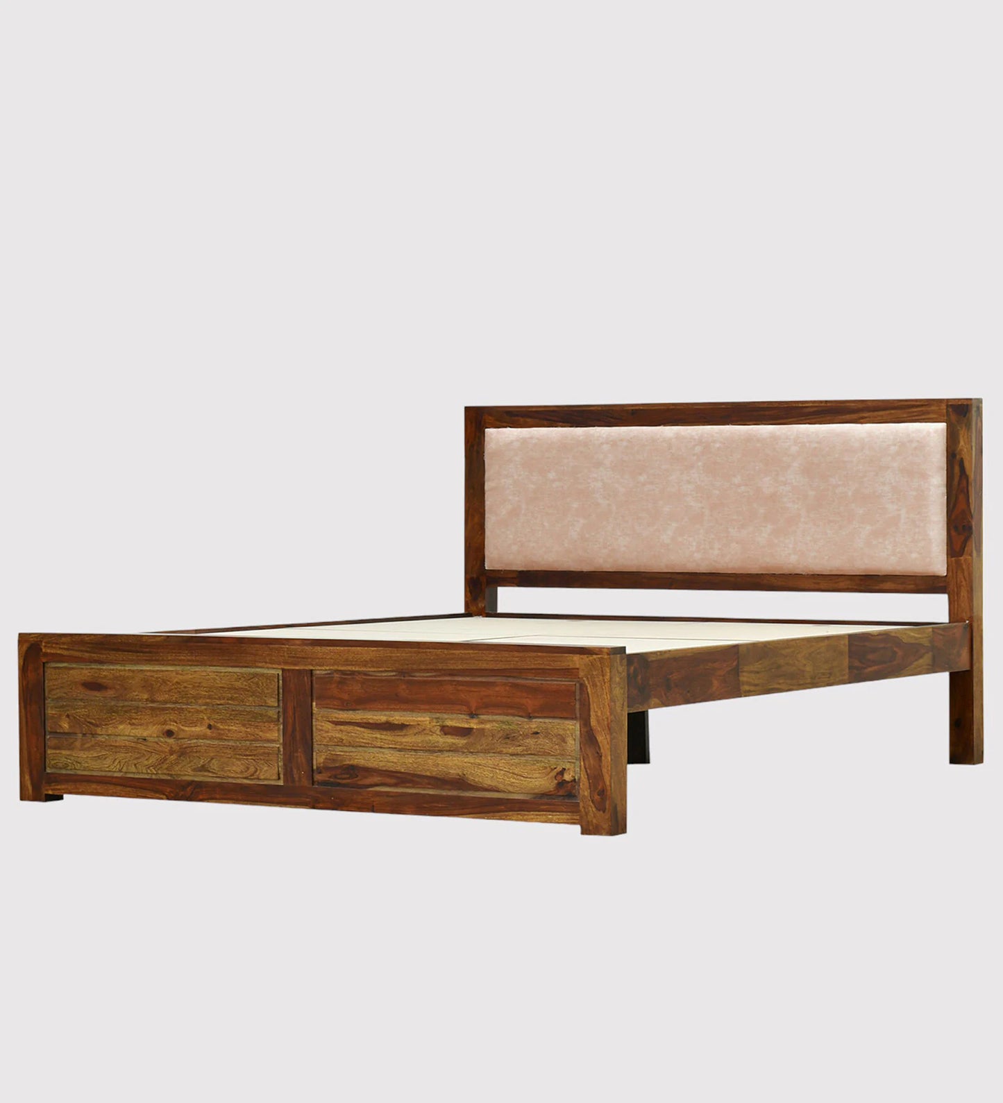 Hunky Pearl Queen Size Bed in Brown Finish