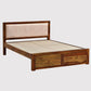 Hunky Pearl Queen Size Bed in Brown Finish