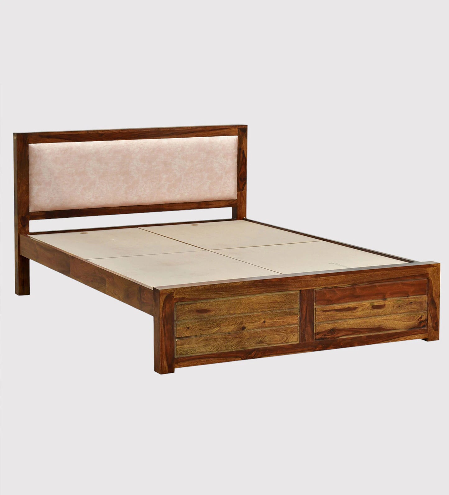 Hunky Pearl Queen Size Bed in Brown Finish