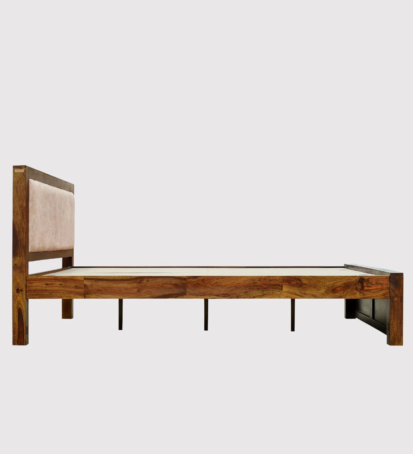 Hunky Pearl Queen Size Bed in Brown Finish