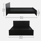 Jasmine Queen Size Bed in Wenge Finish
