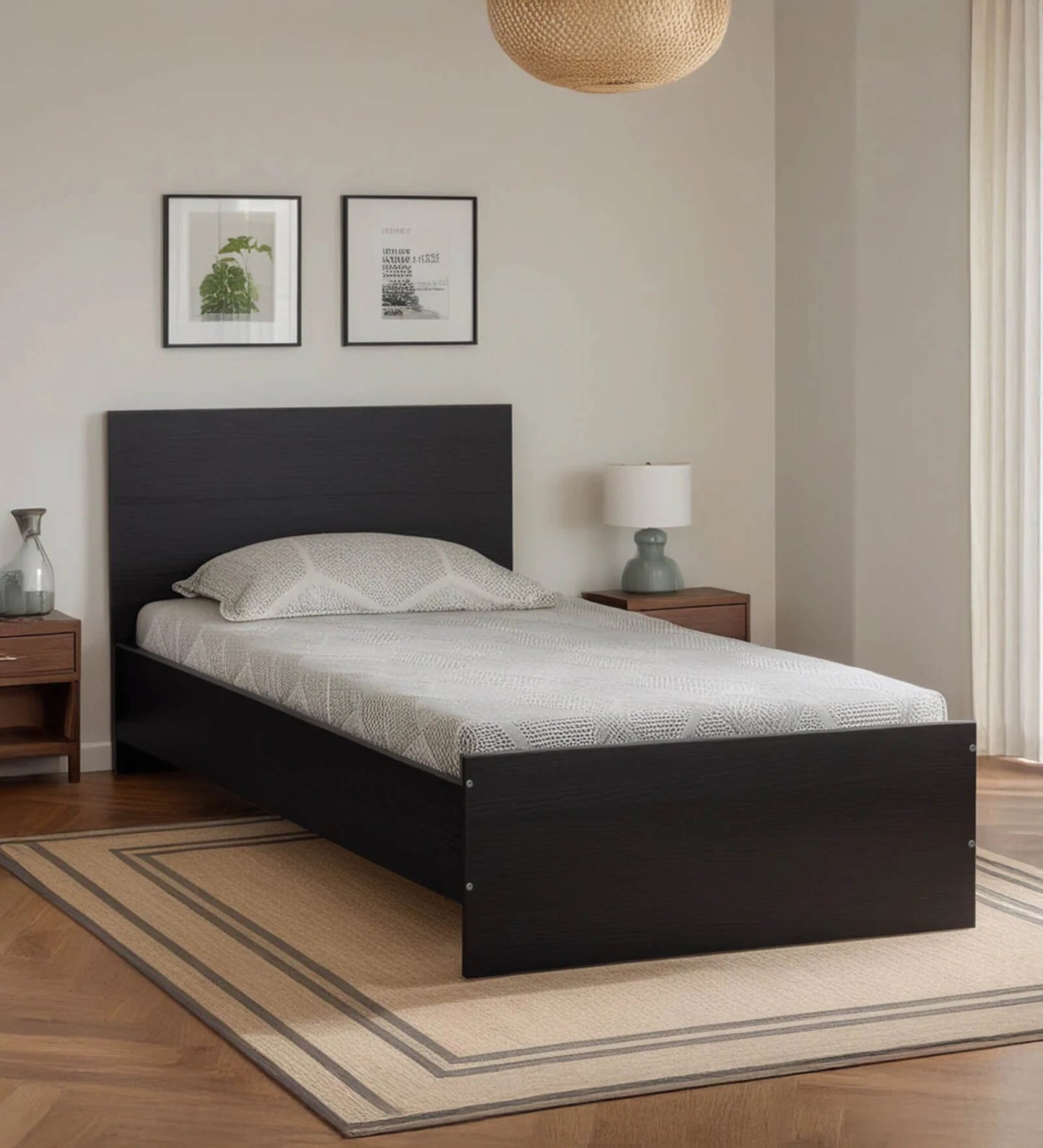Hunky Single Bed in Wenge Finish