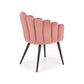 Hunky Stylish Back Puffy Chair With Velvet Upholstery and Powder Coated Metal Legs