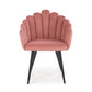 Hunky Stylish Back Puffy Chair With Velvet Upholstery and Powder Coated Metal Legs
