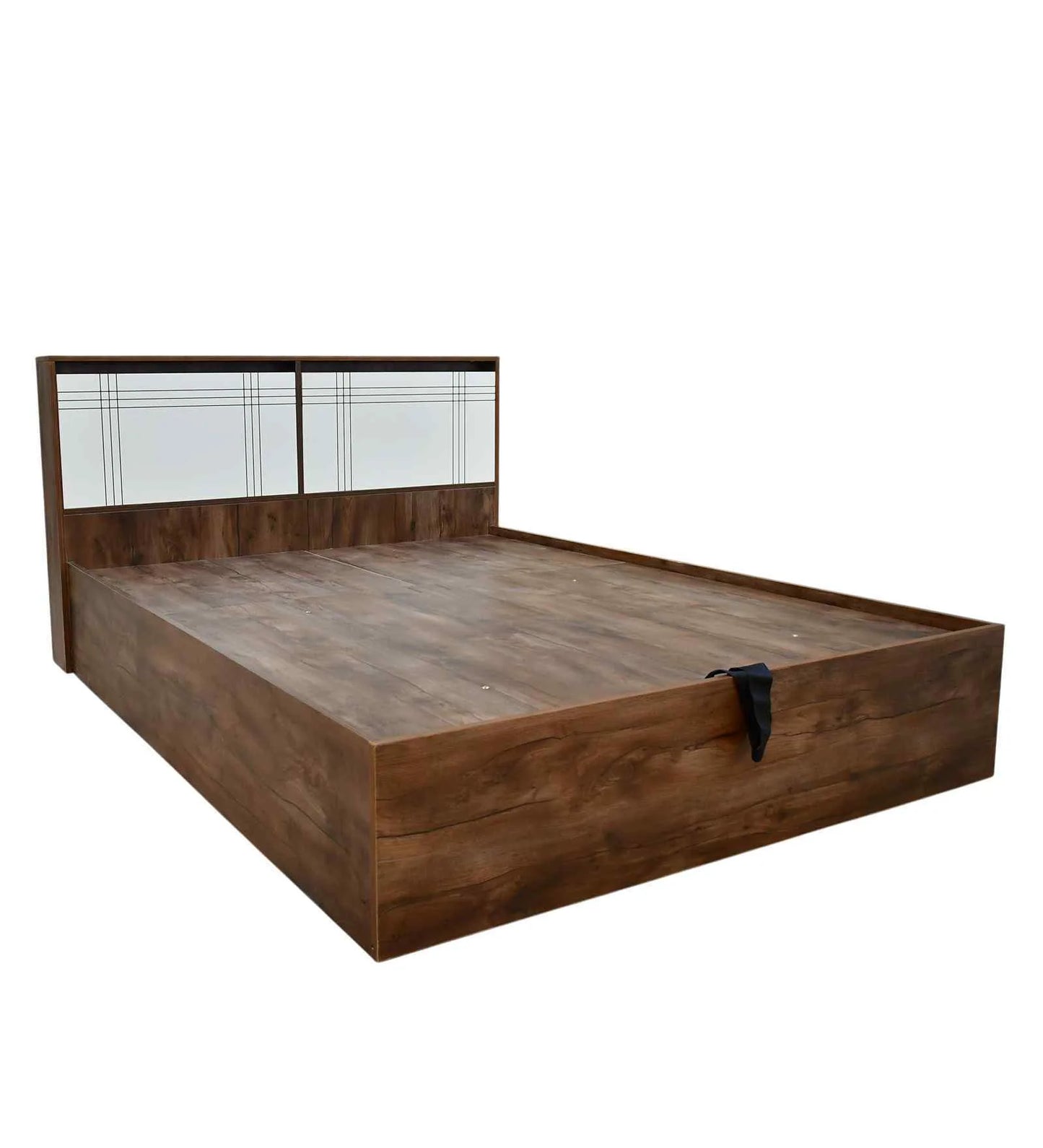 Aesthetic King Size Bed With Headboard & Hydraulic Storage Bed Lifter