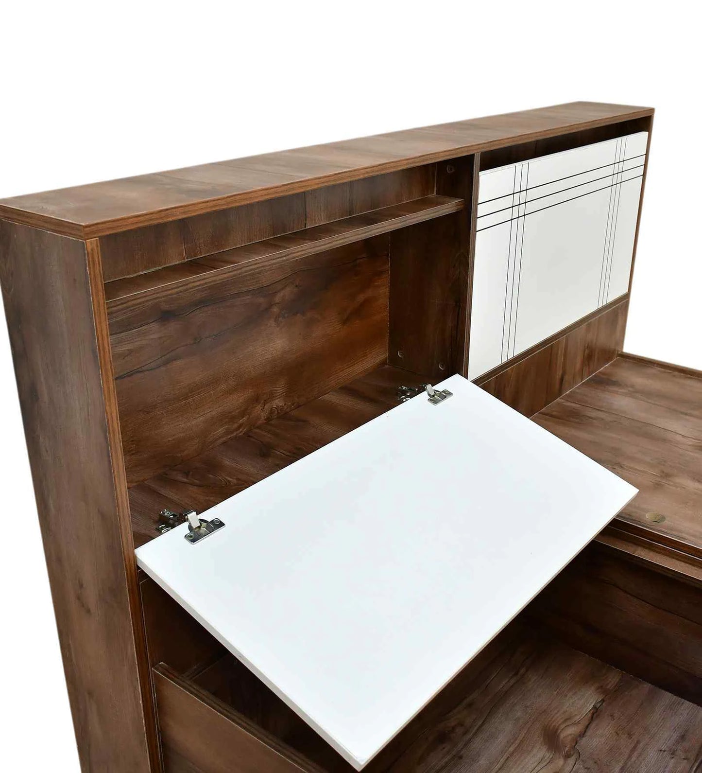 Aesthetic King Size Bed With Headboard & Hydraulic Storage Bed Lifter