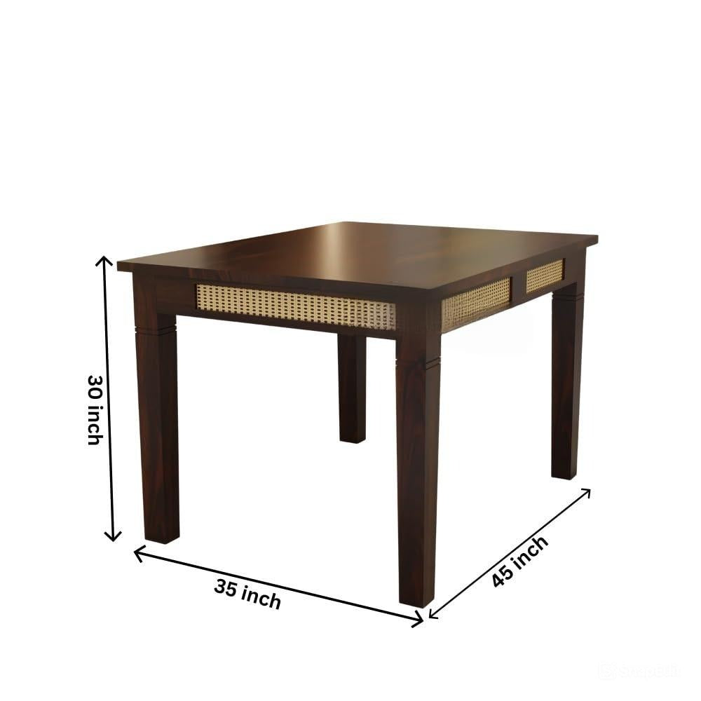 Hunky Urban Hearth 4 - Seater Sheesham Wood Dining Table Set