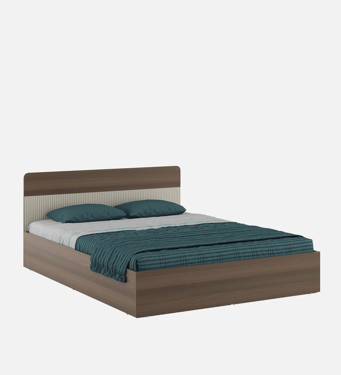 Luxora King Size Bed in Santana Oak Finish with Box Storage