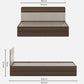Luxora King Size Bed in Santana Oak Finish with Box Storage