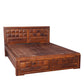 Hunky Woodrow King Bed with Hydraulic Storage in Honey Finish – Style Meets Smart Functionality
