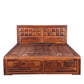 Hunky Woodrow King Bed with Hydraulic Storage in Honey Finish – Style Meets Smart Functionality