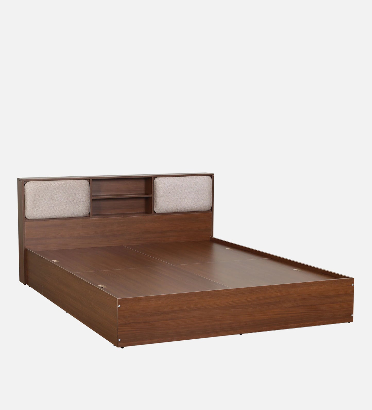Hunky Earth Root Storage Bed with Walnut Finish