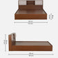 Hunky Earth Root Storage Bed with Walnut Finish