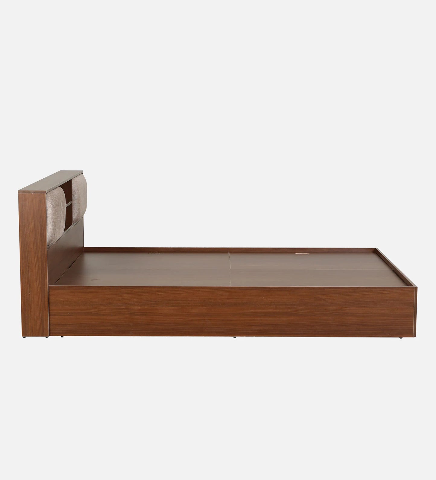 Hunky Earth Root Storage Bed with Walnut Finish