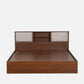 Hunky Earth Root Storage Bed with Walnut Finish